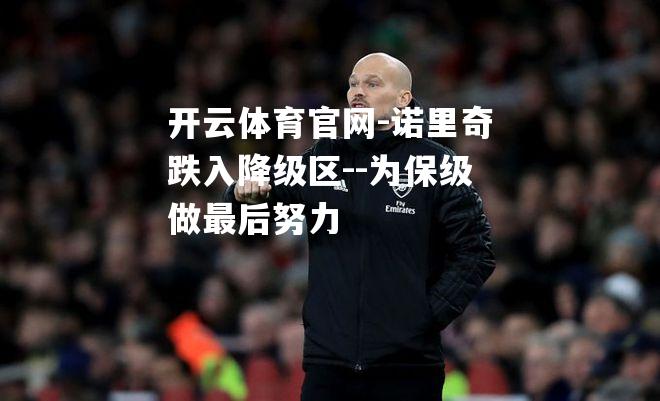 诺里奇跌入降级区--为保级做最后努力